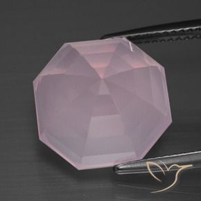 Rose Quartz Gemstone in 14 x 14 mm (calibrated) Size for Sale, Rose Quartz Stone in Light Cherry Pink Color
