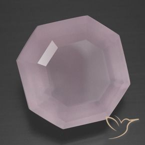 14.67 ct Pink Rose Quartz Stone, Natural Rose Quartz in Asscher Cut Shape for Sale
