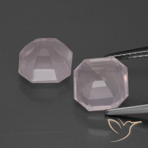 Rose Quartz Gemstones in 8 x 8 mm (calibrated) Size for Sale, Rose Quartz Stones in Very Light Pink Color