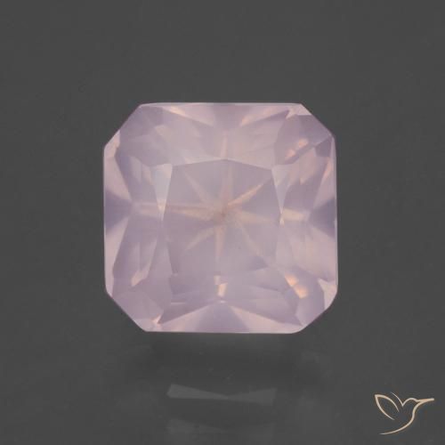 4.06ct Natural Light Pink Rose Quartz, Emerald Cut, Transparent