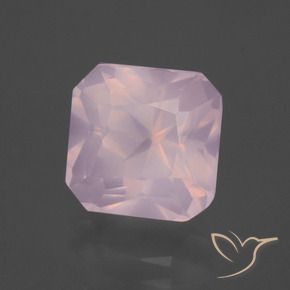 4.06 ct Pink Rose Quartz Stone, Natural Rose Quartz in Octagon / Scissor Cut Shape for Sale