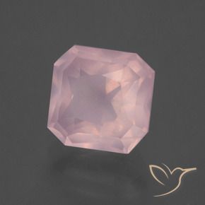 3.41 ct Pink Rose Quartz Stone, Natural Rose Quartz in Octagon / Scissor Cut Shape for Sale