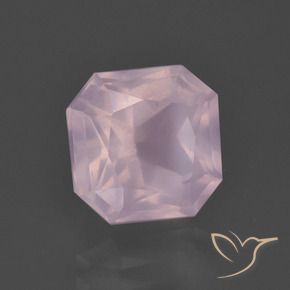 4.39 ct Pink Rose Quartz Stone, Natural Rose Quartz in Octagon / Scissor Cut Shape for Sale
