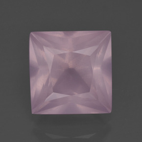 6.53 ct Pink Rose Quartz Gemstone, Rose Quartz Gem in Princess-Cut Shape for Sale.