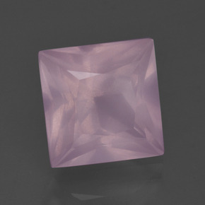 6.53 ct Pink Rose Quartz Stone, Natural Rose Quartz in Princess-Cut Shape for Sale