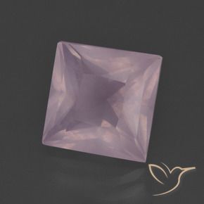 4.76 ct Pink Rose Quartz Stone, Natural Rose Quartz in Princess-Cut Shape for Sale