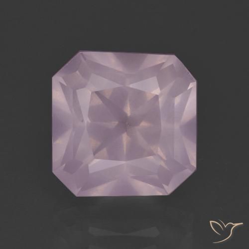 5.68ct Natural Bubblegum Pink Rose Quartz, Emerald Cut, Transparent
