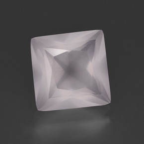 4.06 ct Pink Rose Quartz Stone, Natural Rose Quartz in Princess-Cut Shape for Sale