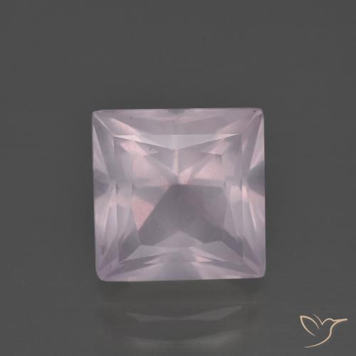 Rose clair Quartz Rose gemme - 4.7ct Coupe-princess (ID: 400737)