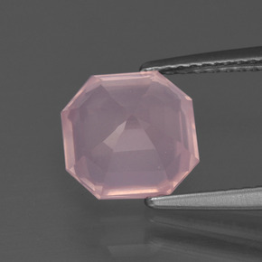 Rose Quartz Gemstone in 8.6 x 8.5 mm Size for Sale, Rose Quartz Stone in Medium Rose Pink Color