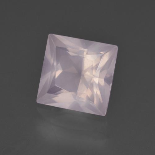 3.39 ct Pink Rose Quartz Stone, Natural Rose Quartz in Princess-Cut Shape for Sale