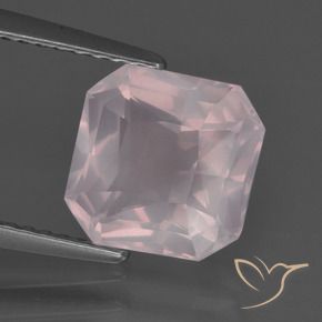 2.79 ct Pink Rose Quartz Stone, Natural Rose Quartz in Octagon / Scissor Cut Shape for Sale