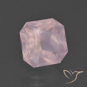 4.57 ct Pink Rose Quartz Stone, Natural Rose Quartz in Octagon / Scissor Cut Shape for Sale