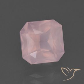 4.41 ct Pink Rose Quartz Stone, Natural Rose Quartz in Octagon / Scissor Cut Shape for Sale