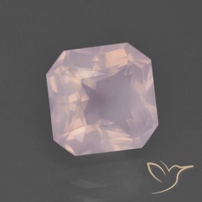 4.41 ct Pink Rose Quartz Stone, Natural Rose Quartz in Octagon / Scissor Cut Shape for Sale