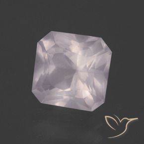 3.88 ct Pink Rose Quartz Stone, Natural Rose Quartz in Octagon / Scissor Cut Shape for Sale