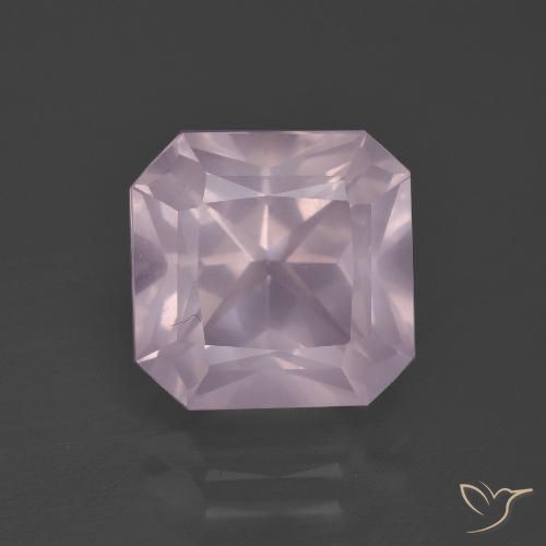 5.40ct Natural Light Pink Rose Quartz, Emerald Cut, Transparent