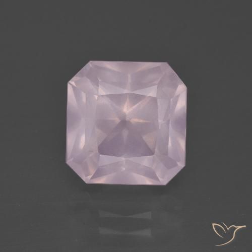 4.73ct Natural Bubblegum Pink Rose Quartz, Emerald Cut, Transparent