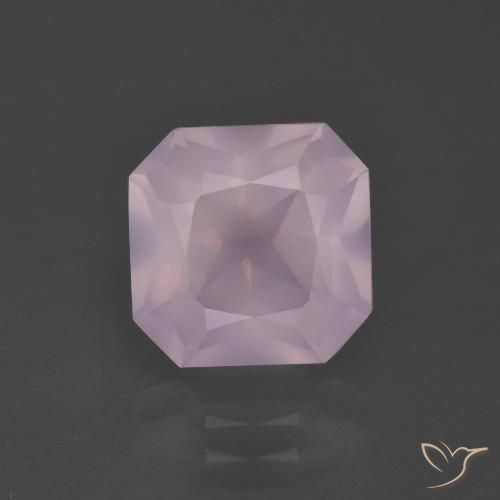 4.32ct Natural Light Pink Rose Quartz, Emerald Cut, Transparent