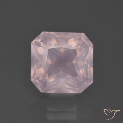 5,31 ct octagonschliff Rosenquarz aus Südafrika, Größe: 10,4 x 10,2mm, Reinheit: Transparent, Garantiert echter Edelstein, 1 Stück Rosenquarz in Hellrose-rosa Farbe, Mohs-Härte von 7 Geeignet für den täglichen Gebrauch im Schmuck, Photo A