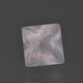 3.04 ct Pink Rose Quartz Stone, Natural Rose Quartz in Princess-Cut Shape for Sale