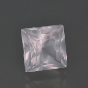 3.40 ct Pink Rose Quartz Stone, Natural Rose Quartz in Princess-Cut Shape for Sale