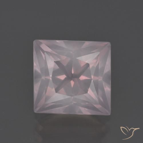 3.97ct Natural Light Pink Rose Quartz, Square, Transparent