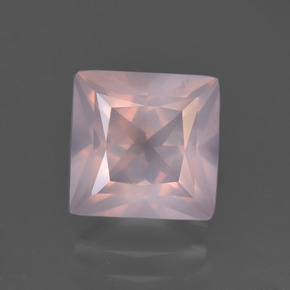 Medium Rose Pink Rose Quartz Gem - 3.2ct Princess-Cut (ID: 400863)