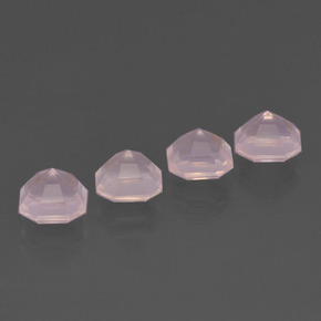 Rose Quartz Gemstones in 6.8 x 6.8 mm Size for Sale, Rose Quartz Stones in Bubblegum Pink Color
