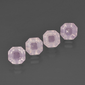 hellrosa Rosenquarz Edelstein - 1.4ct Asscher Schliff (ID: 400932)