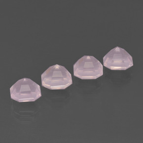 Rose Quartz Gemstones in 6.7 x 6.7 mm Size for Sale, Rose Quartz Stones in Light Pink Color