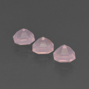 Rose Quartz Gemstones in 6.8 x 6.8 mm Size for Sale, Rose Quartz Stones in Light Pink Color