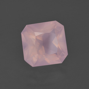 3.37 ct Pink Rose Quartz Stone, Natural Rose Quartz in Octagon / Scissor Cut Shape for Sale