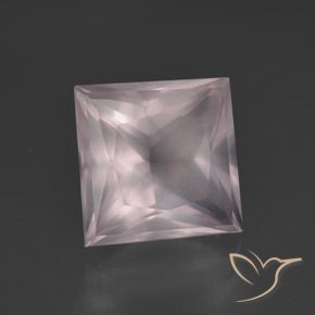 6.40 ct Pink Rose Quartz Stone, Natural Rose Quartz in Princess-Cut Shape for Sale