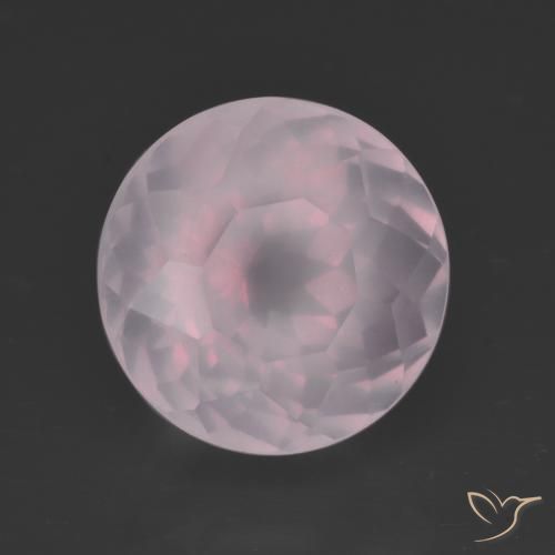 6.87 ct Pink Rose Quartz Stone, Natural Rose Quartz in Round Petal Cut Shape for Sale