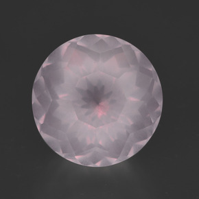 5.82 ct Pink Rose Quartz Gemstone, Rose Quartz Gem in Round Petal Cut Shape for Sale.