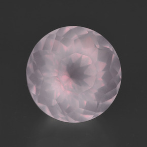 5.82 ct Pink Rose Quartz Stone, Natural Rose Quartz in Round Petal Cut Shape for Sale