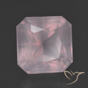 9.58 ct Pink Rose Quartz Stone, Natural Rose Quartz in Octagon / Scissor Cut Shape for Sale