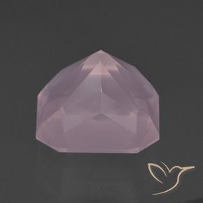 Rose Quartz Gemstone in 12.6 x 12.5 mm Size for Sale, Rose Quartz Stone in Medium Rose Pink Color
