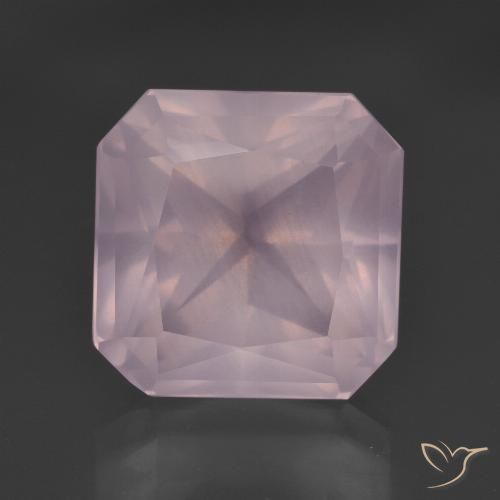 12,5 x 12,5mm rosa Rosenquarz im Oktagon Scheren Schliff aus Südafrika, Gewicht 10,08 ct, Garantiert echter Edelstein in Transparent Reinheit, 1 Stück Rosenquarz - die Farbe ist Hellrose-rosa, Mohs-Härte von 7 Geeignet für den täglichen Gebrauch im Schmuck, Photo A