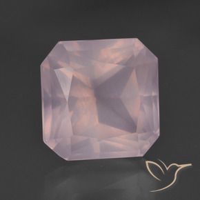 10.08 ct Pink Rose Quartz Stone, Natural Rose Quartz in Octagon / Scissor Cut Shape for Sale