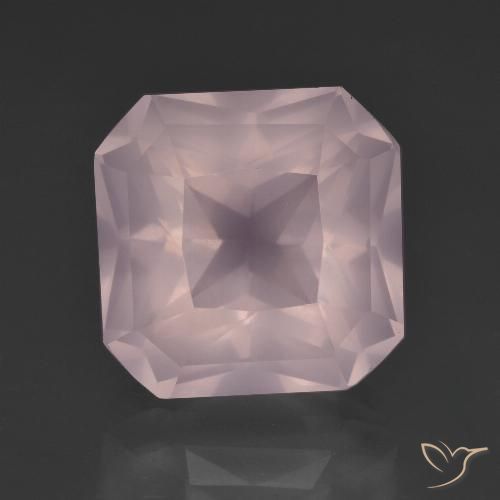 9.33ct Natural Rose Pink Rose Quartz, Emerald Cut, Transparent