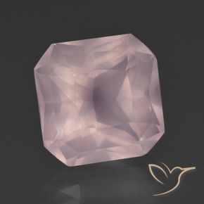 9.33 ct Pink Rose Quartz Stone, Natural Rose Quartz in Octagon / Scissor Cut Shape for Sale