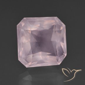 8.63 ct Pink Rose Quartz Stone, Natural Rose Quartz in Octagon / Scissor Cut Shape for Sale