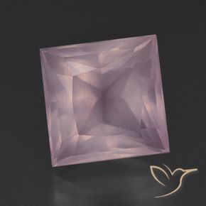 9.15 ct Pink Rose Quartz Stone, Natural Rose Quartz in Princess-Cut Shape for Sale