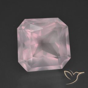 8.55 ct Pink Rose Quartz Stone, Natural Rose Quartz in Octagon / Scissor Cut Shape for Sale