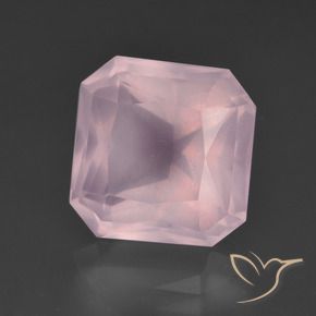 7.91 ct Pink Rose Quartz Stone, Natural Rose Quartz in Octagon / Scissor Cut Shape for Sale