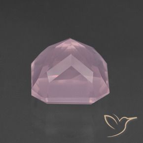 Rose Quartz Gemstone in 11.5 x 11.4 mm Size for Sale, Rose Quartz Stone in Medium Rose Pink Color