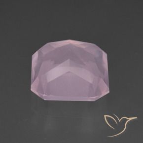 Rose Quartz Gemstone in 12 x 12 mm (calibrated) Size for Sale, Rose Quartz Stone in Light Cherry Pink Color