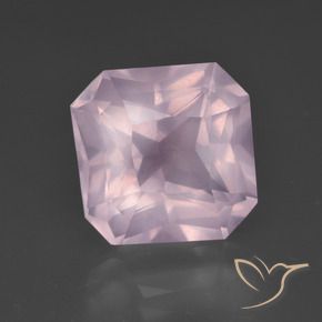 6.87 ct Pink Rose Quartz Stone, Natural Rose Quartz in Octagon / Scissor Cut Shape for Sale